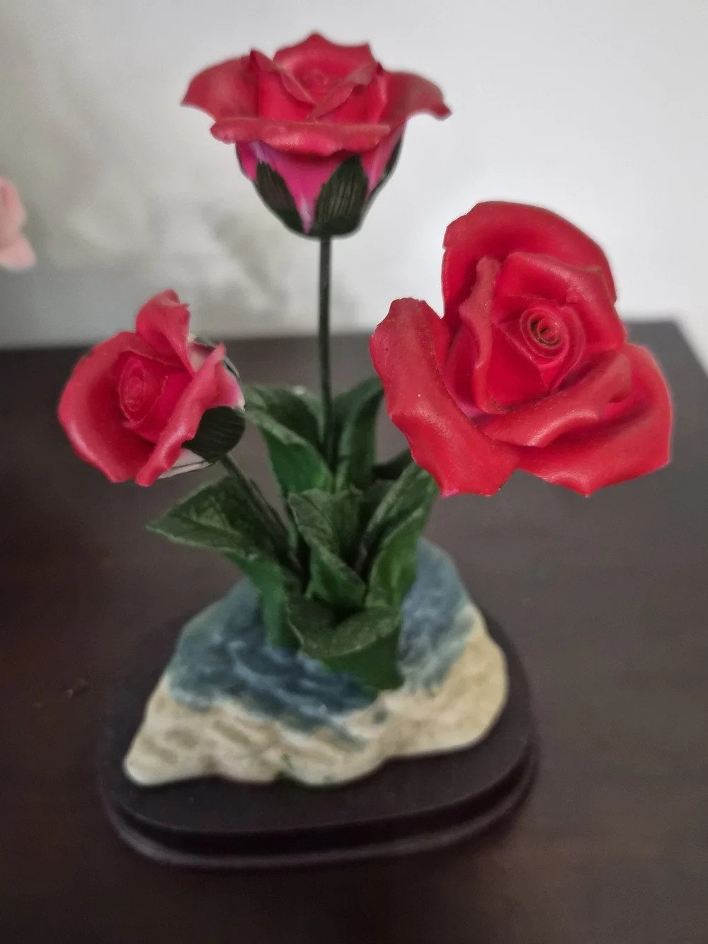 Set of 3 Decorative Porcelain Rose Floral Arrangements – Cottagecore / Vintage S